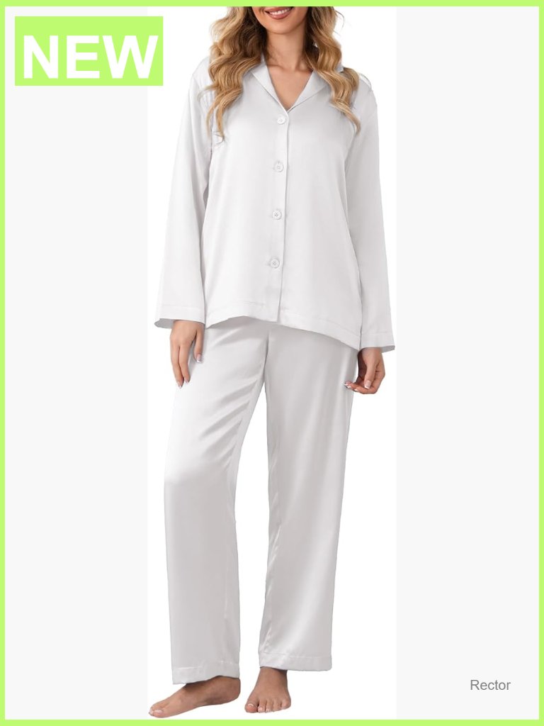 100% Mulberry Silk Pajama Set - 22 Momme Long Sleeve Sleepwear